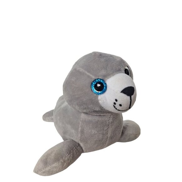 S and B Toy Gray Seal Sealion Plush Stuffed Animal 10 Inch - Picture 1 of 7
